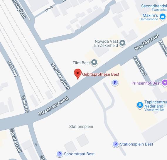 Google maps nieuwe praktijk Kaart gebitsprothese Horst